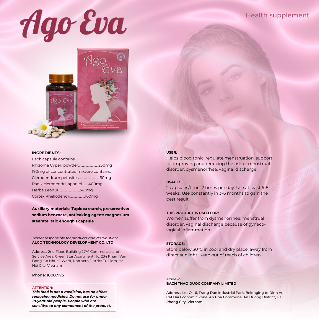AGO EVA Women's Harmony: Menstrual & Reproductive Health Formula